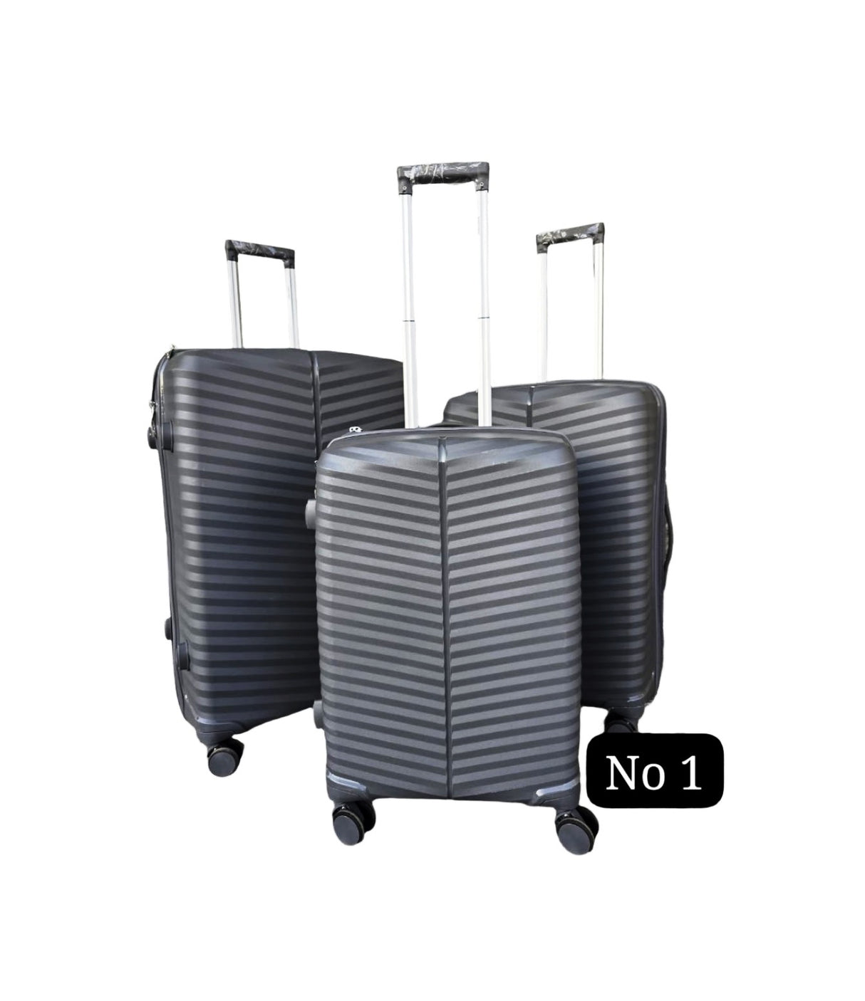 3 in 1 Unbreakable PP Suitcase Set | Zipper Closure, 360 Spinner Wheels, Telescopic Handle | Sizes: 75cm, 69cm, 59cm