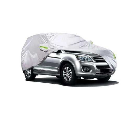 High Quality Universal Grey Car Cover with Fleece Lining & Reflective Sides | Waterproof, Scratch & Heat Resistant | Size YXXL (V8, Prado)