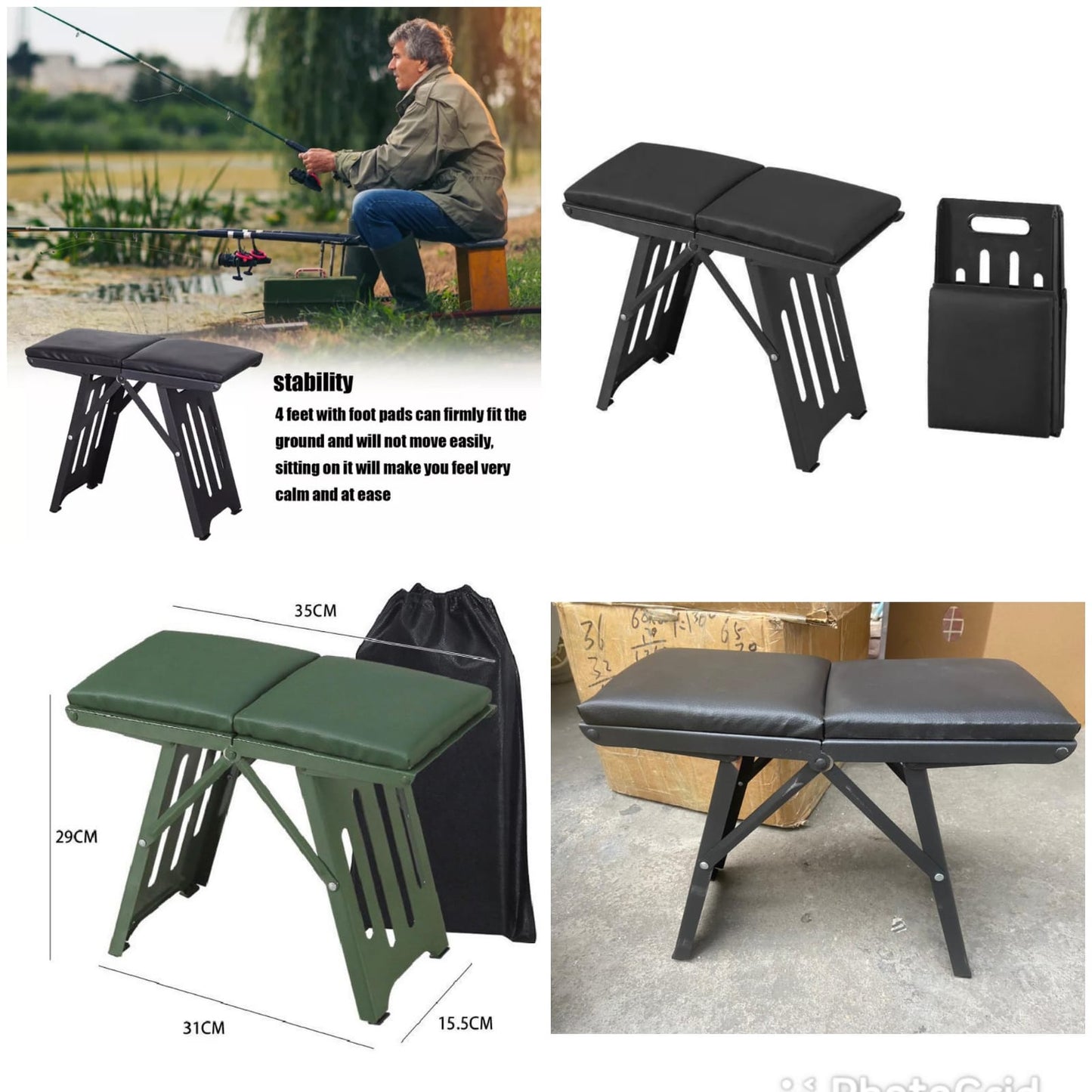 Portable Mini Steel Folding Stool Chair | Lightweight Camping, Fishing, Hiking Chair