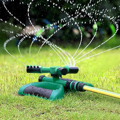 360° Automatic Rotating 3 Arm Irrigation Sprinkler | 2 Spray Options | Lawn, Yard & Garden Watering System