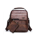 Furaha Finds Crossbody Messenger Bag Business casual shoulder bag (22x26cm) available in black, brown, and dark brown.