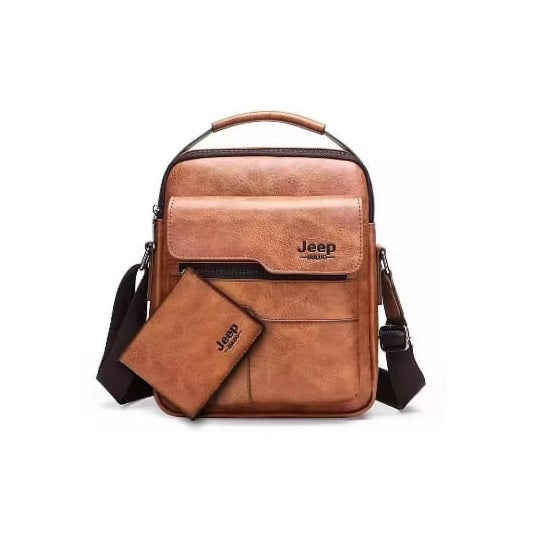 Furaha Finds Crossbody Messenger Bag Business casual shoulder bag (22x26cm) available in black, brown, and dark brown.