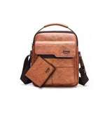 Furaha Finds Crossbody Messenger Bag Business casual shoulder bag (22x26cm) available in black, brown, and dark brown.