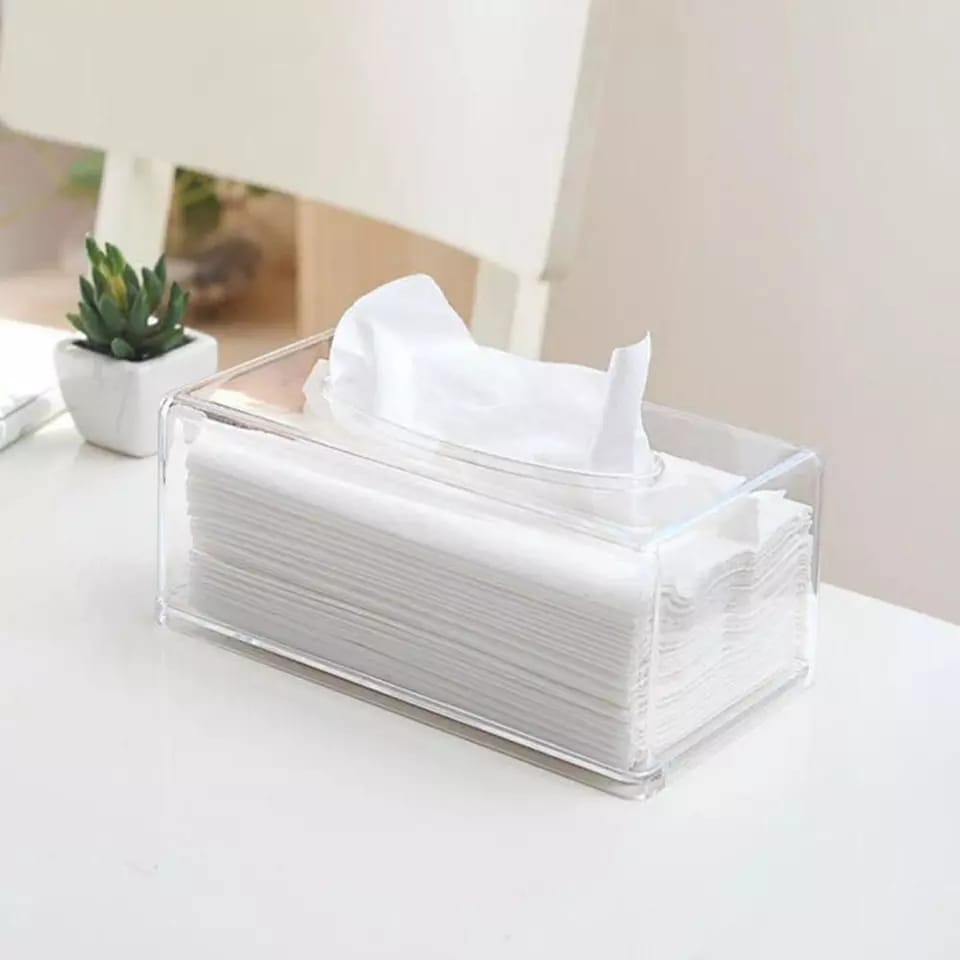 Transparent Acrylic Napkin Dispenser | Table Decoration Tissue Box | Office Paper Holder Storage Case