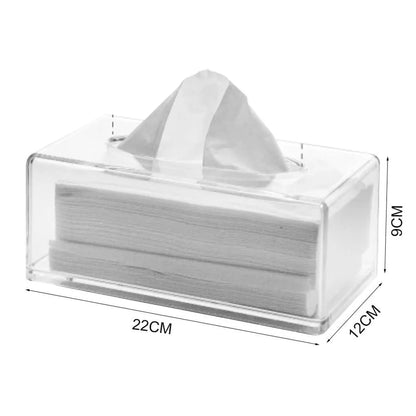 Transparent Acrylic Napkin Dispenser | Table Decoration Tissue Box | Office Paper Holder Storage Case