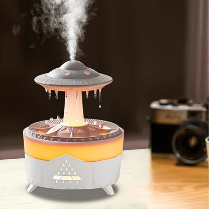 350ml Water Raindrops Ultrasonic Air Humidifier | Handmade Glass Diffuser