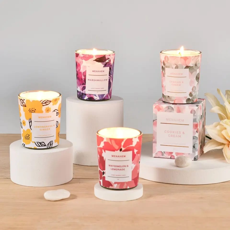 Glass Cup Scented Candles | 5x6.2 cm | Multiple Fragrances | Home & Gift Décor