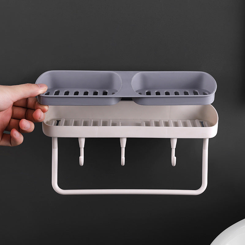 Double Walled Soap Holder with Hooks | Lead Free &  Eco-Friendly | Ideal for use in bathrooms, kitchens, or even laundry rooms.