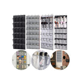 1pc Over The Door Hanging Shoe Organizer | 24 Large Mesh Pockets Closet Storage Holder for Shoes & Accessories