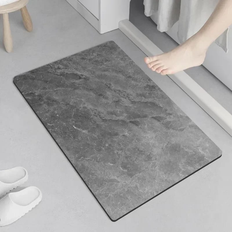 Marble like Antislip Absorbent Bathroom Mat | Rubber Bath Mat | 50 x 80 cm