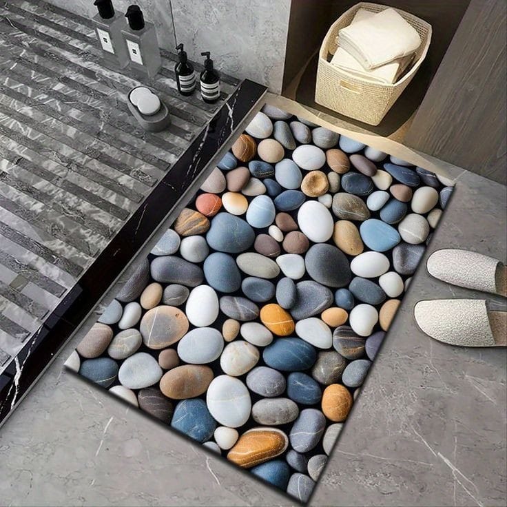 Antislip Bathroom Floor Mat | Diatomaceous Earth Moisture Absorbing Bath Mat