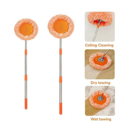 Chenille Telescopic Cleaning Mop | 360° Adjustable Mop | Perfect for cleaning floors, washing car windows, wiping glass