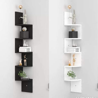 Wall Mounted 5 Tier Decorative Shelf | Rectangle Floating Shelves | Perfect for living rooms, bedrooms, or offices