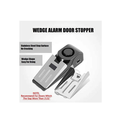 Upgraded Door Stopper Alarm with Free Batteries | Portable 120dB Wedge Security Floor Door Stop | Adjustable Sensitivity for Home, Dormitory, and Traveling