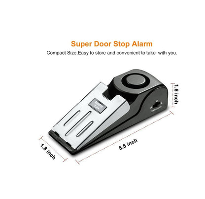 Upgraded Door Stopper Alarm with Free Batteries | Portable 120dB Wedge Security Floor Door Stop | Adjustable Sensitivity for Home, Dormitory, and Traveling