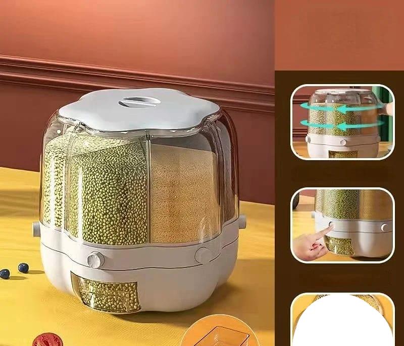 Medium 360⁰ Rotating Cereal Dispenser | 6.5 kg Capacity | Moisture Proof Storage