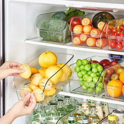 Stackable Kitchen Refrigerator Drawer Storage Box | Fruit & Vegetable Fresh-Keeping Bin | Pantry Cabinet Fridge Organizer