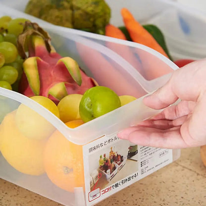 Stackable Kitchen Refrigerator Drawer Storage Box | Fruit & Vegetable Fresh-Keeping Bin | Pantry Cabinet Fridge Organizer