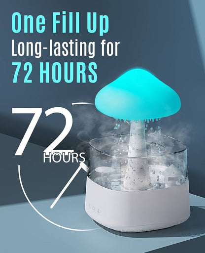 Bluetooth Speaker Rain Cloud Humidifier | 7 Color LED Essential Oil Diffuser