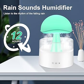 Bluetooth Speaker Rain Cloud Humidifier | 7 Color LED Essential Oil Diffuser