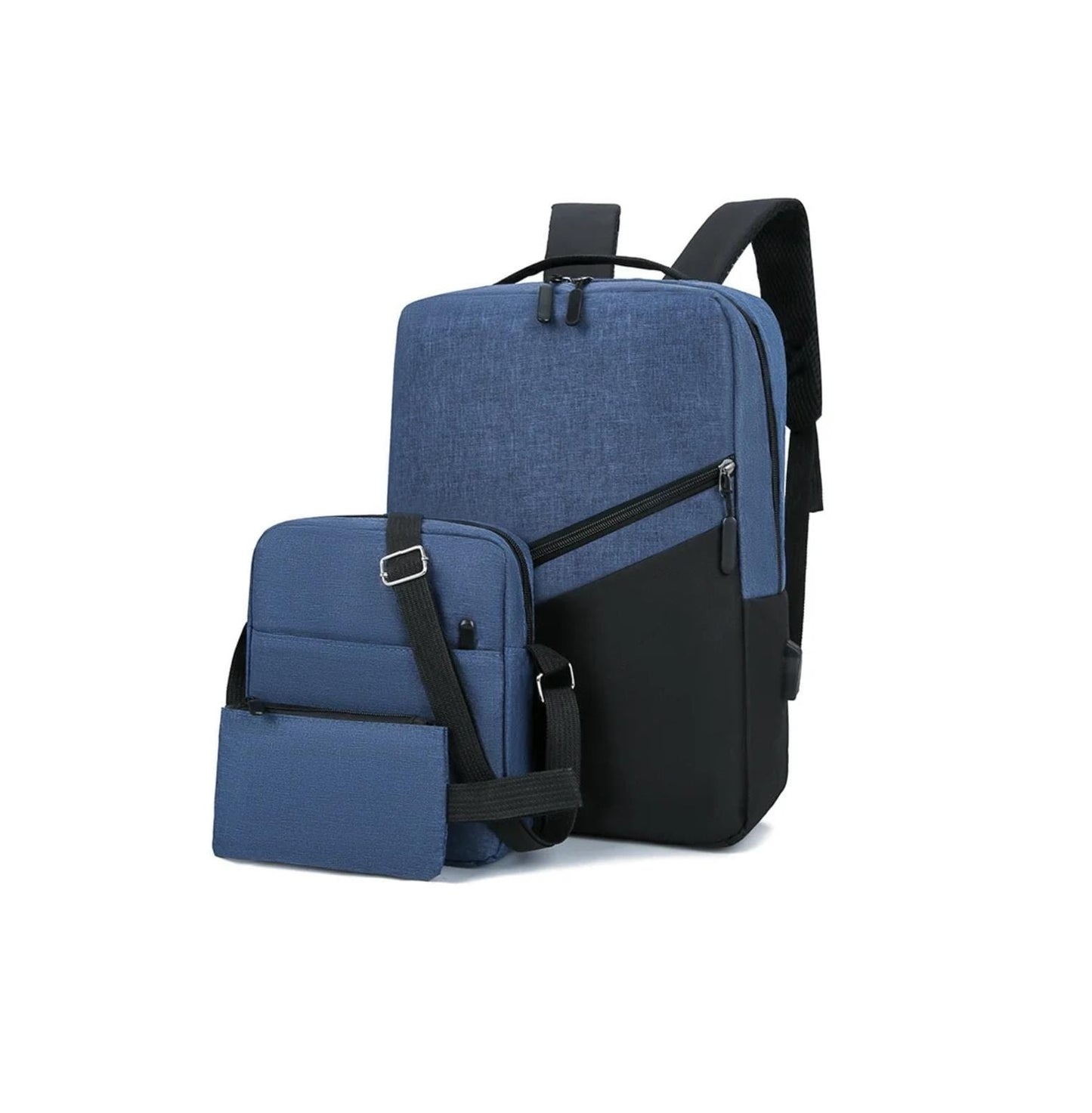 Canvas 3in1 Laptop Backpack | Versatile Travel & Work Solution | Includes Cross-Body Bag & Pouch