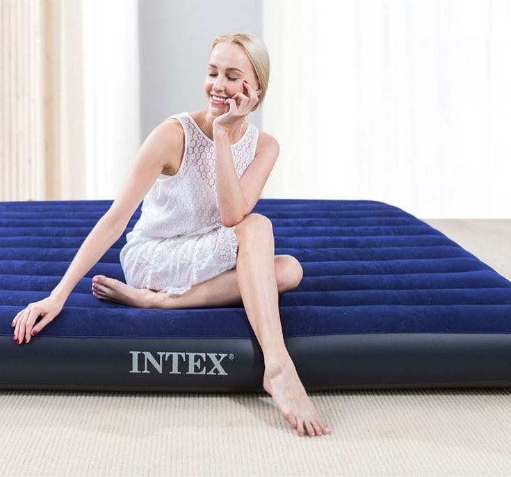 Intex Inflatable Mattress with Free Electric Pump | Multiple Sizes Available: 2.5x6 ft, 3x6 ft, 4x6 ft, 5x6 ft, 6x6 ft