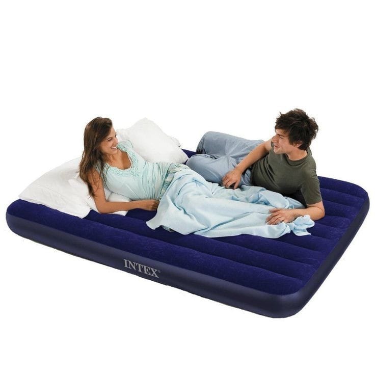 Intex Inflatable Mattress with Free Electric Pump | Multiple Sizes Available: 2.5x6 ft, 3x6 ft, 4x6 ft, 5x6 ft, 6x6 ft