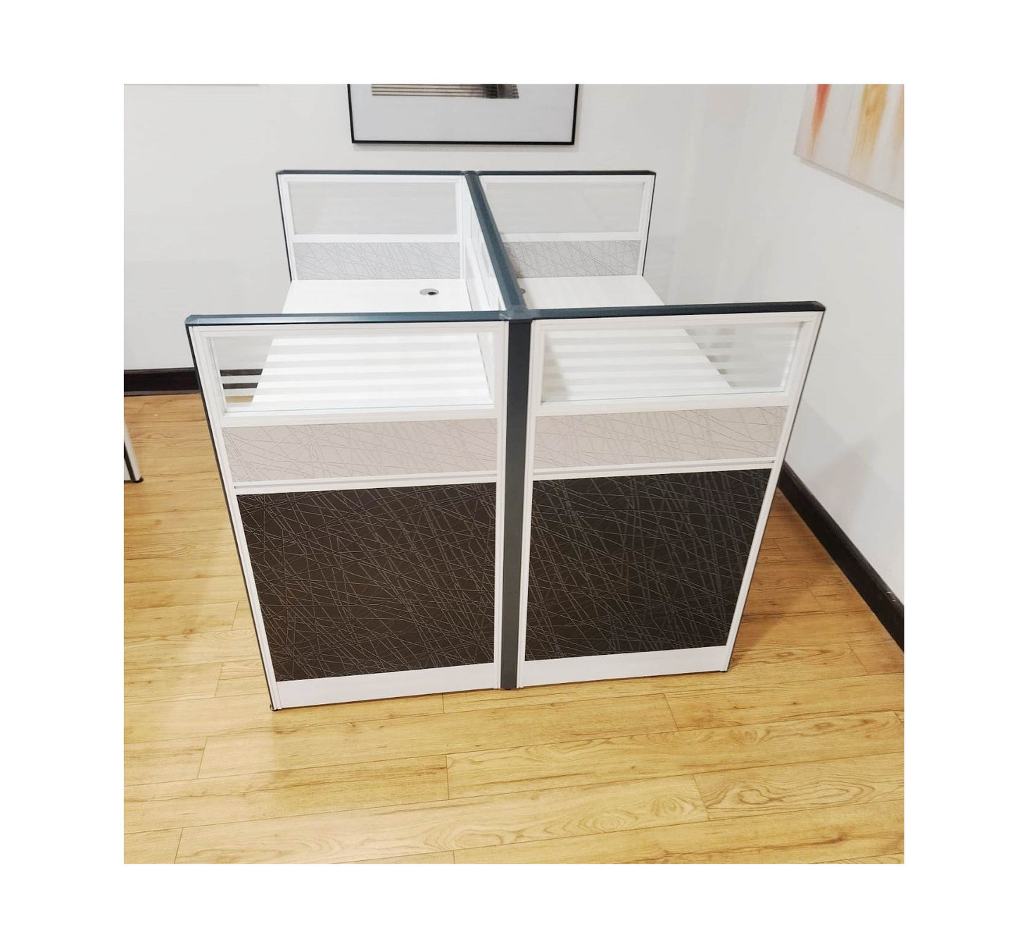 2 Way Modular Cubicle Office Workstation | Modern Office Desk with Drawers | Collaborative Office Spaces |  Corporate Workstations |  Home Offices |  Co-Working Environments  | Executive Desks