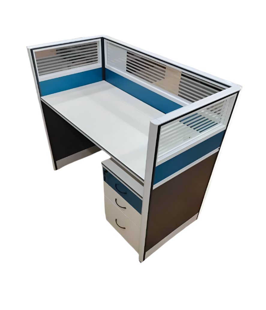 Single Way Office WorkstationModern Modular Office Desk | Executive Office Cubicle Workstation | Luxury Office Furniture | Modern Executive Desk with Partitions