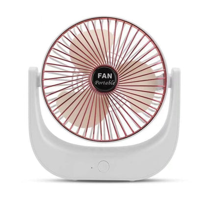 Desktop Mini Fan | Rechargeable Tabletop Fan | 3 Speed Adjustable Office, Home, Beach Fan | Portable USB Desk Fan for Students and Work