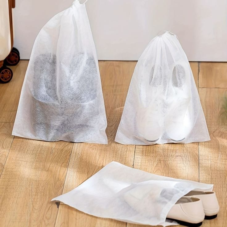 Non Woven Shoe Dust Covers | Protect Shoes from Sunlight, Dust, and Aging | MultiPurpose Shoe Storage Solution