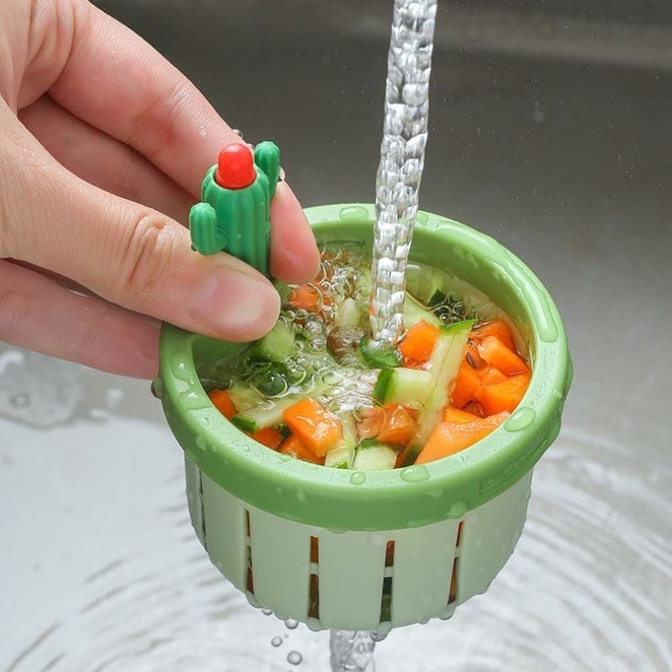 Cactus Kitchen Sink Strainer | 7.8 x 6.8 x 8.5 cm | Food-Grade PP Material | Prevents Clogs