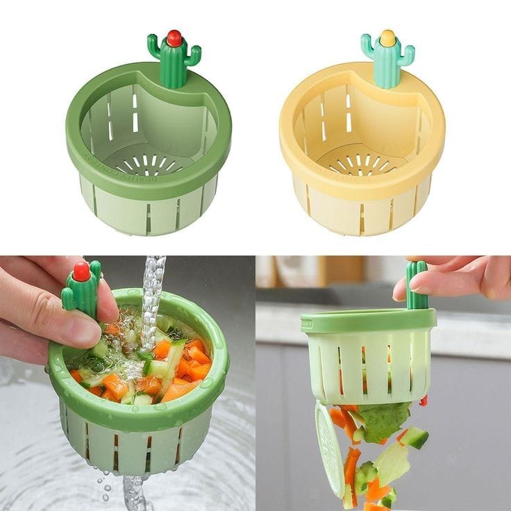 Cactus Kitchen Sink Strainer | 7.8 x 6.8 x 8.5 cm | Food-Grade PP Material | Prevents Clogs