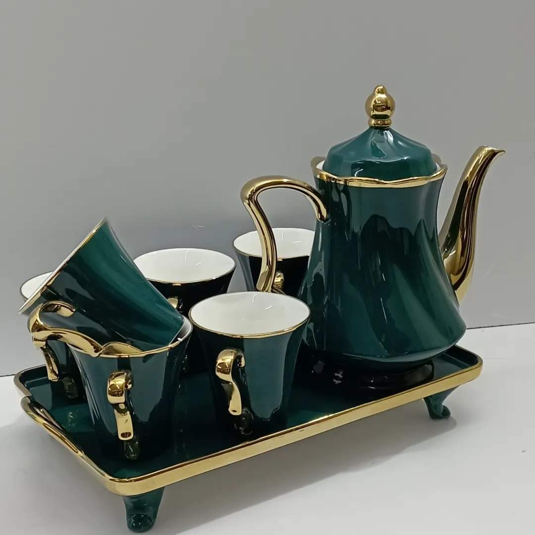 8in1 Nordic Tea Set | Elegant Kettle & Cups | 1.3L Kettle & 320ml Cups