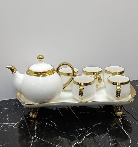 8in1 Nordic Tea Set | Elegant Kettle & Cups | 1.3L Kettle & 320ml Cups