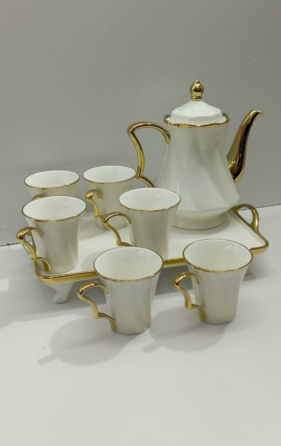 8in1 Nordic Tea Set | Elegant Kettle & Cups | 1.3L Kettle & 320ml Cups