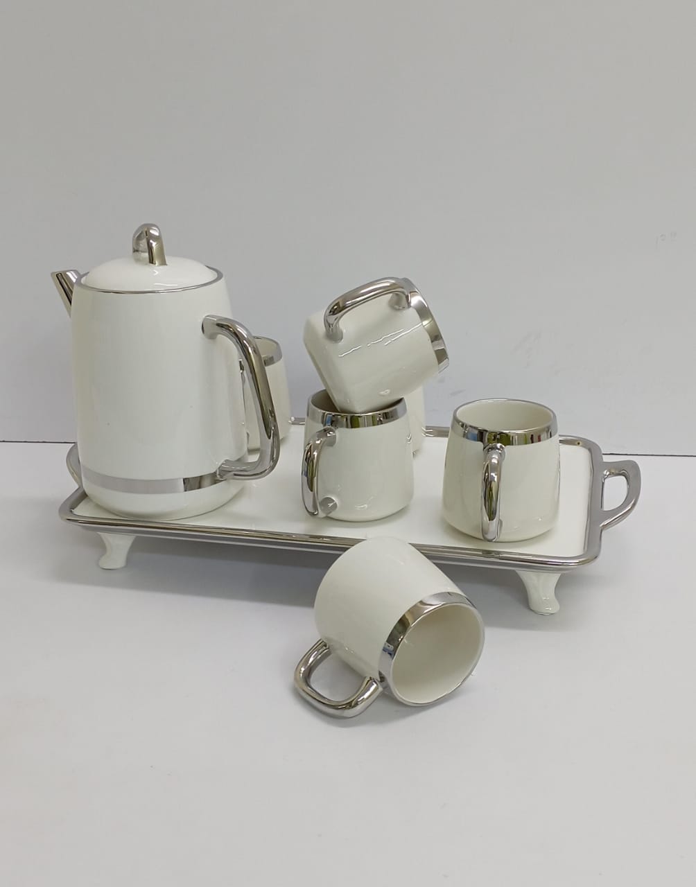 8in1 Nordic Tea Set | Elegant Kettle & Cups | 1.3L Kettle & 320ml Cups