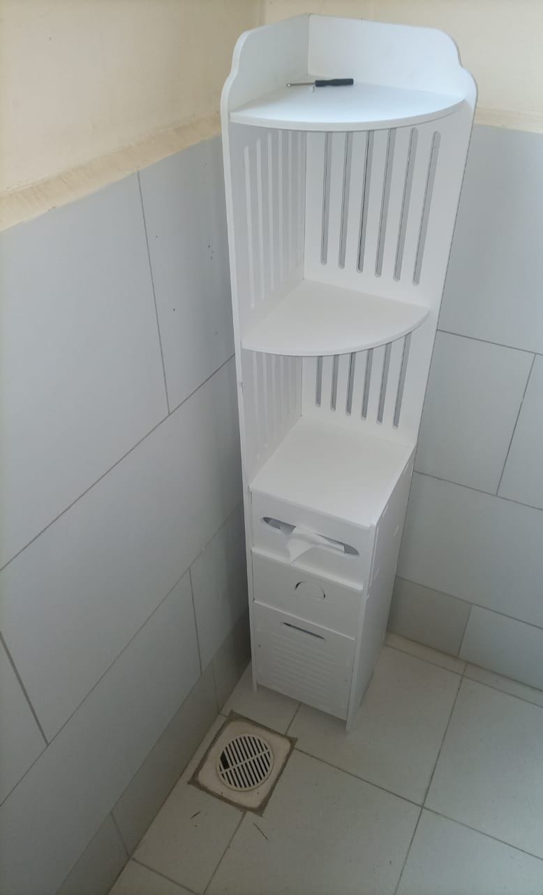 Waterproof Floor Standing Cabinet Organizer | 120x24x24cm | Bathroom & Toilet Storage Solution