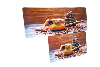 2 Piece Kitchen Mats Set | Non Slip Rubber Underside for Enhanced Safety | Large and Medium Kitchen Mats