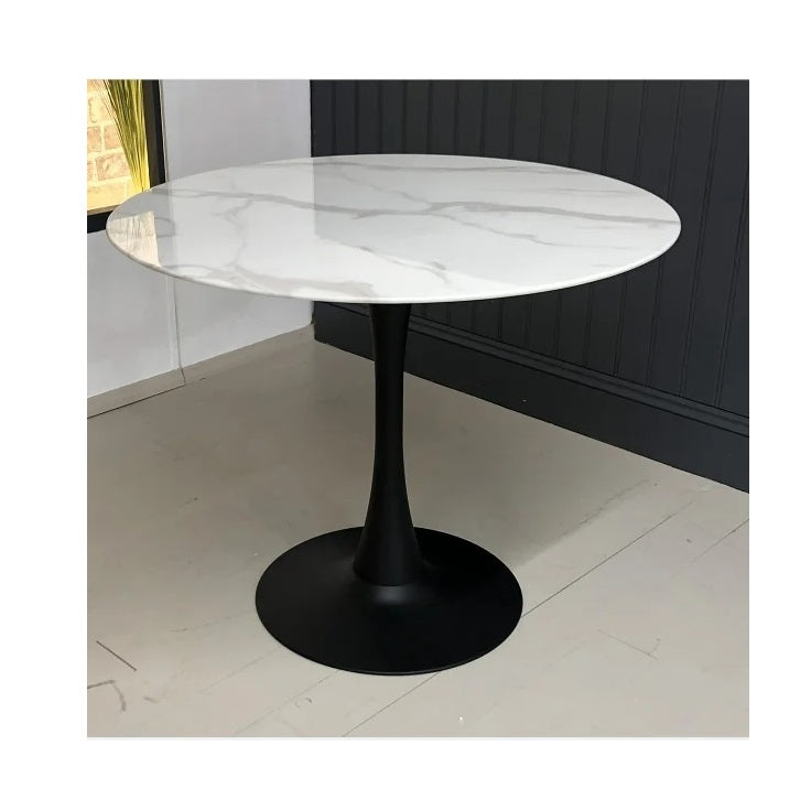 Marble Round Dining Table | Simple & Casual Nordic Style Milk Tea Coffee Table | Simple & Casual Nordic Style Milk Tea Coffee Table Balcony Small Round Table