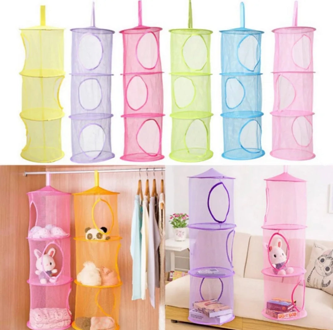 MultiLayer Storage Hanging Barrel Cage | Cylindrical Bathroom Organizer