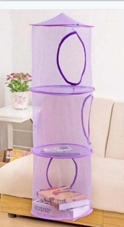 MultiLayer Storage Hanging Barrel Cage | Cylindrical Bathroom Organizer