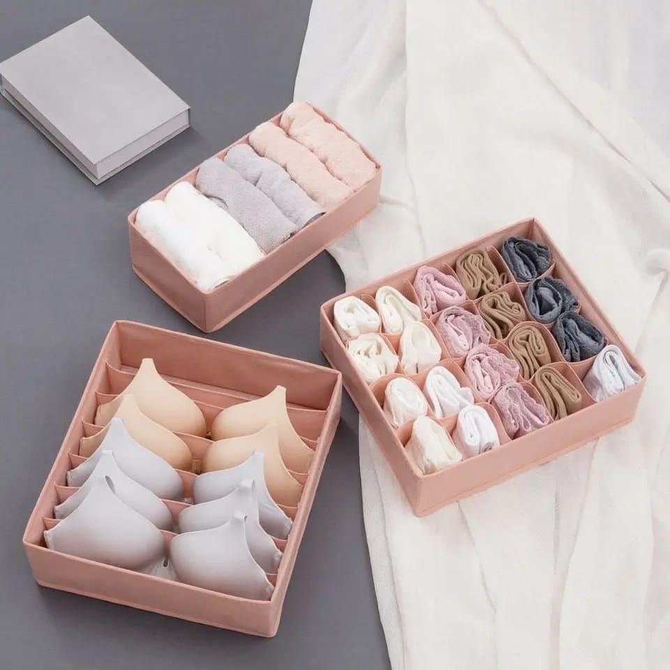 3pcs/Set Underwear Bra Organizer Storage Box | Drawer Closet Organizers Divider Boxes