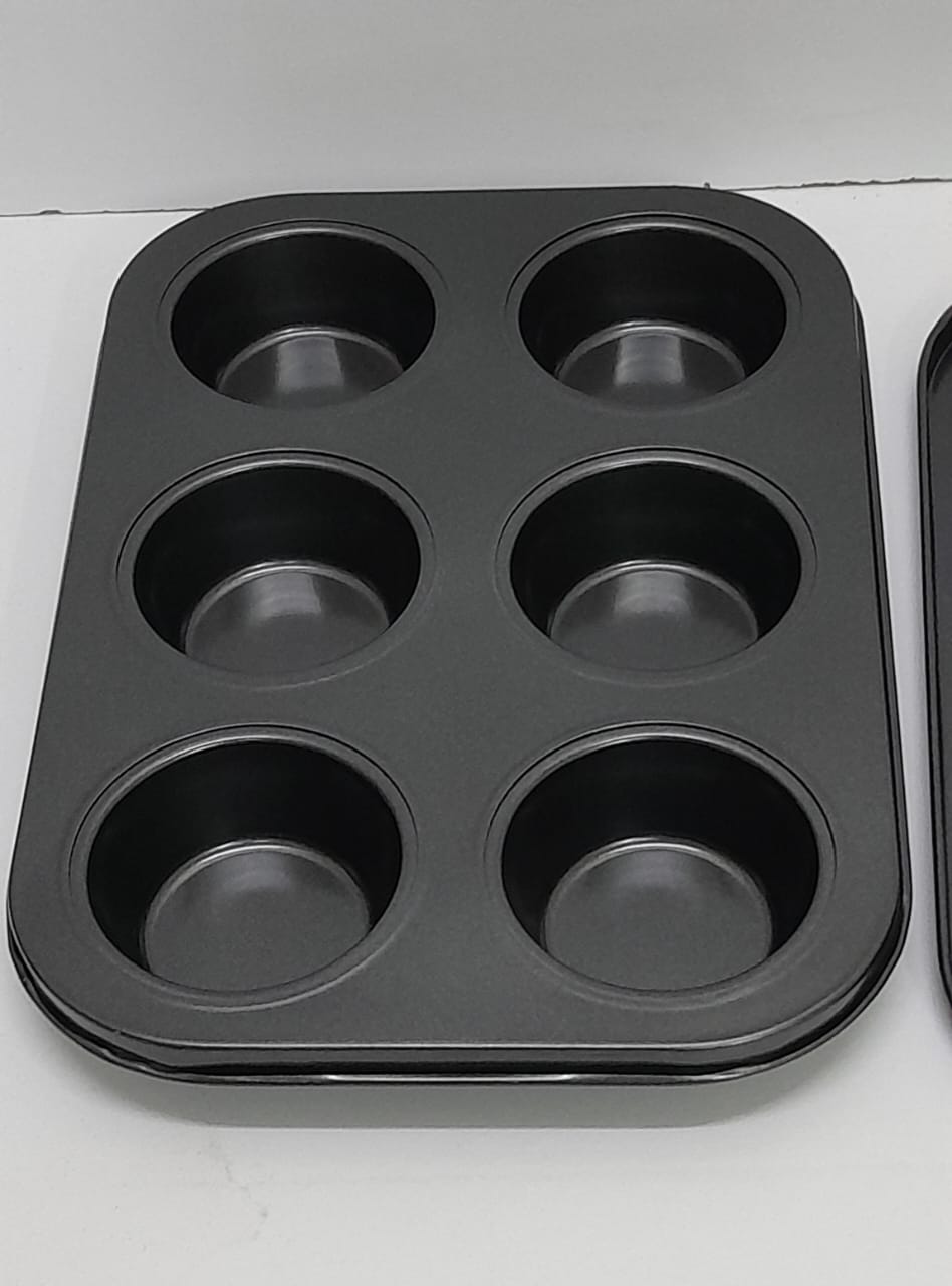 Heavy Duty Cupcake Tray | Mini Muffin Baking Pan | Carbon Steel, Dishwasher Safe | 12 Hole & 6 Hole Options