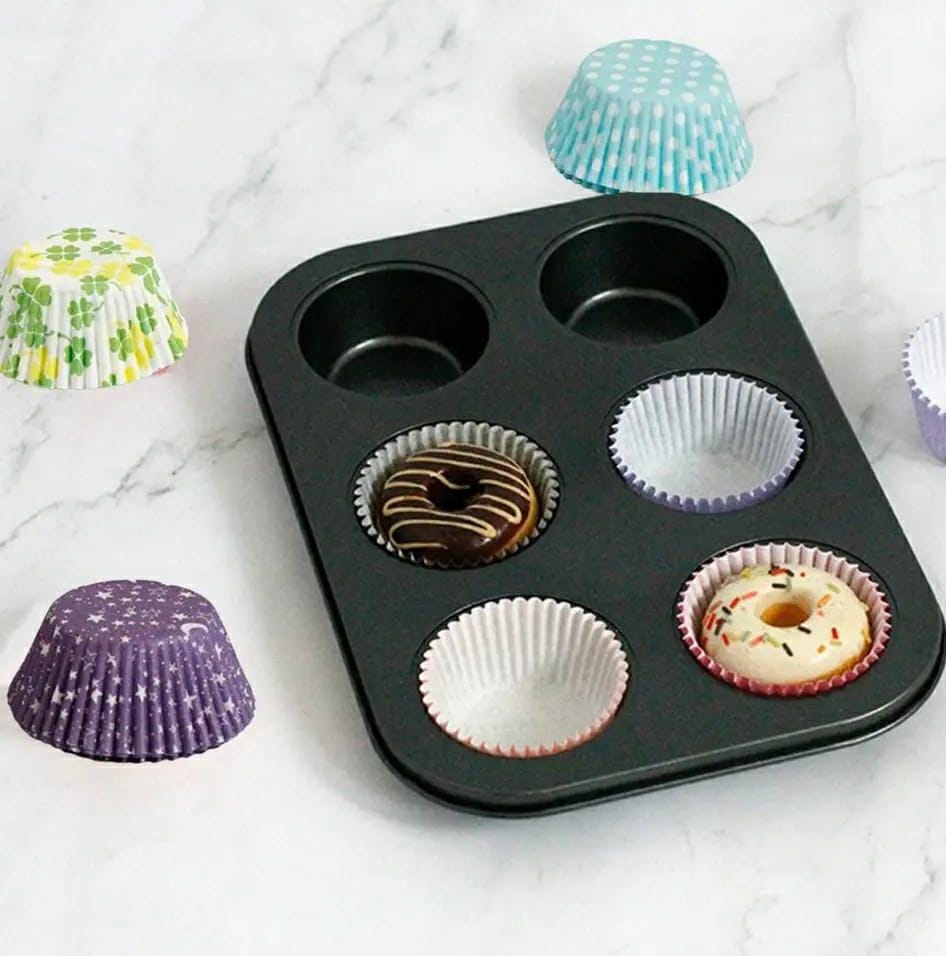 Heavy Duty Cupcake Tray | Mini Muffin Baking Pan | Carbon Steel, Dishwasher Safe | 12 Hole & 6 Hole Options