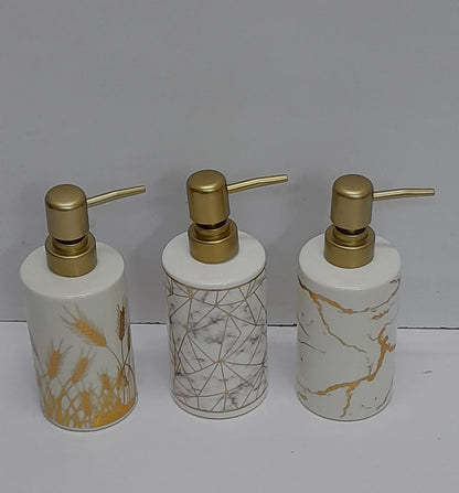 Luxury Marble Design Bathroom Ceramic Handwash and Liquid Soap Dispenser | 500ml Capacity Soap Dispenser