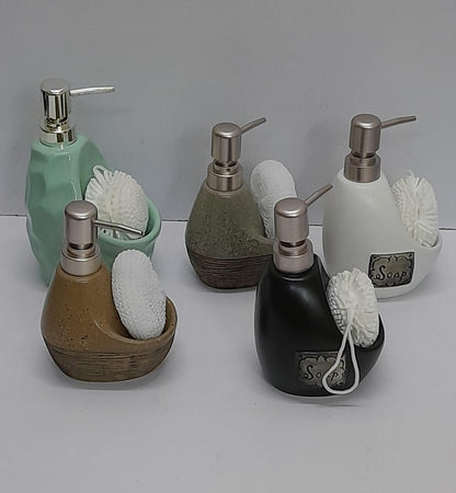 Ceramic Handwash and Liquid Soap Dispenser | 500ml Capacity Soap Dispenser