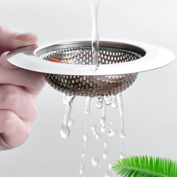 Stainless Steel Sink Garbage Strainer | 11.5cm Diameter, 2.5cm Depth | Durable Food Particles and Hair Filter