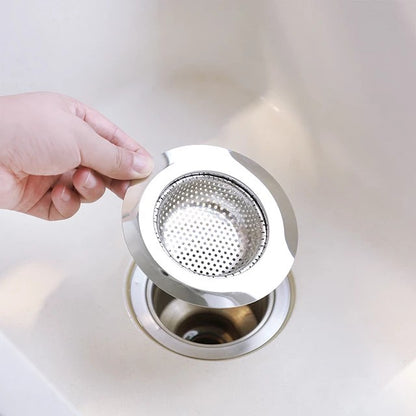 Stainless Steel Sink Garbage Strainer | 11.5cm Diameter, 2.5cm Depth | Durable Food Particles and Hair Filter