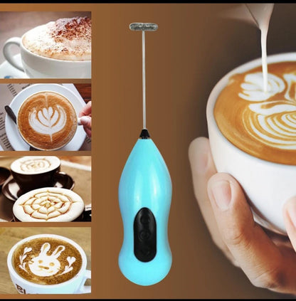 Handheld Milk Frother | Mini Electric Coffee Foamer & Cream Whisk Mixer | Portable Latte, Cappuccino & Egg Beater Blender